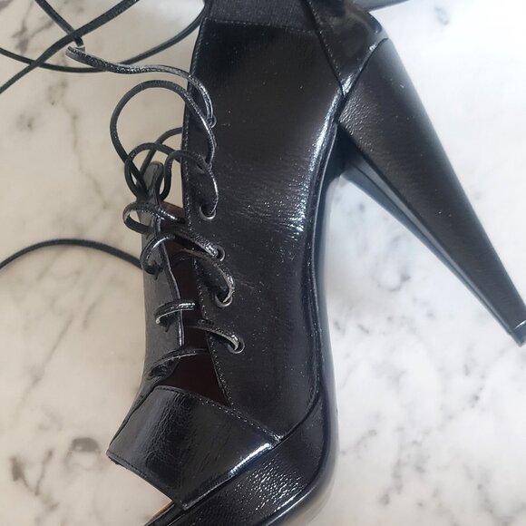 New-Sigerson Morrison Black Ankle Strap Gladiator Platform Sandal size 8.5M NWOB - Picture 4 of 7